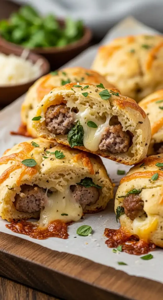 keto-sausage-cheese-biscuits-with-spinach
