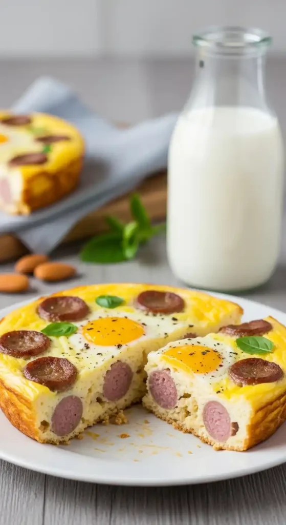 keto-sausage-egg-bake-with-almond-milk
