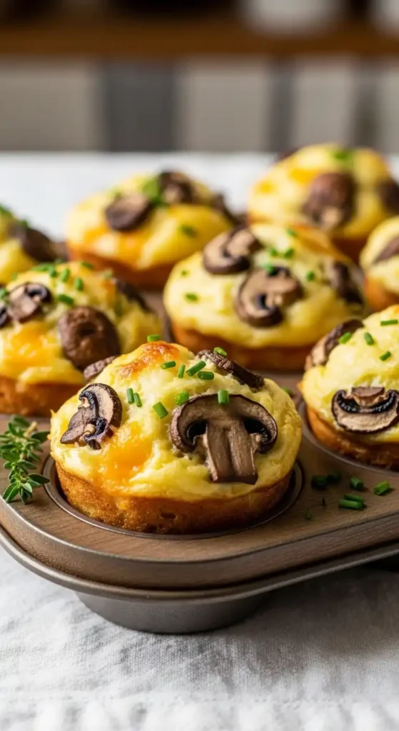 mushroom-cheese-egg-muffins