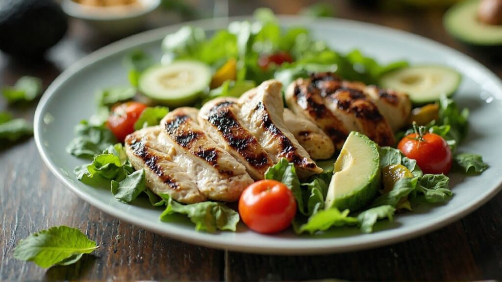 grilled-chicken-avocado-salad