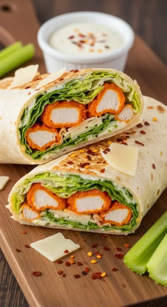 spicy-buffalo-chicken-caesar-wrap