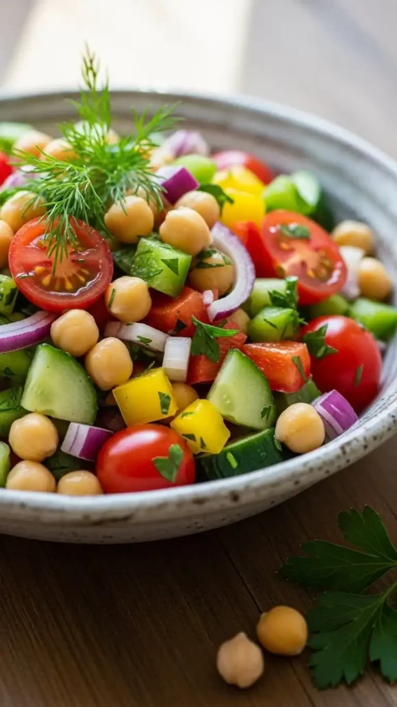 chickpea-salad-tomatoes-onion-cucumber
