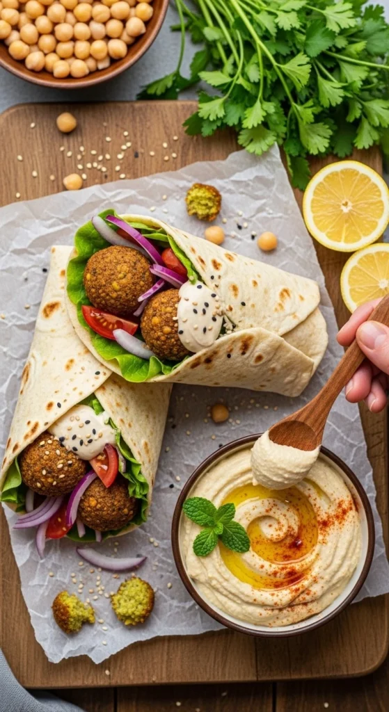 keto-falafel-wrap-lunch