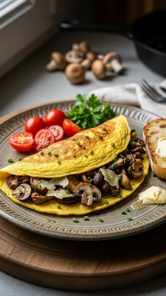 low-carb-mushroom-omelette-recipe-keto-style