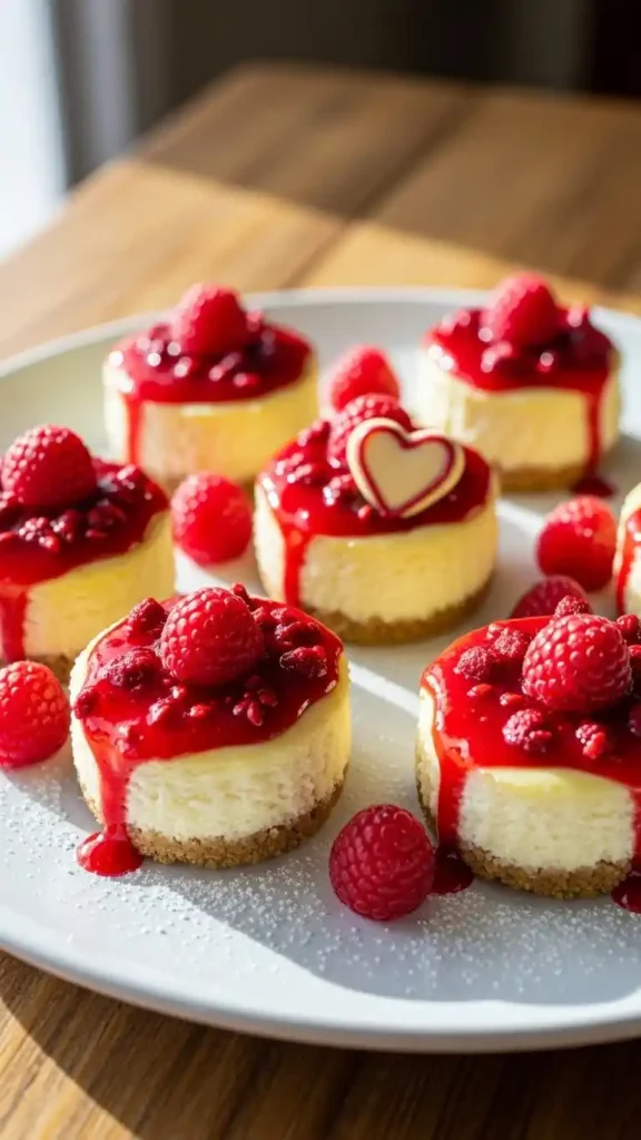 mini-cheesecakes-with-raspberry-topping