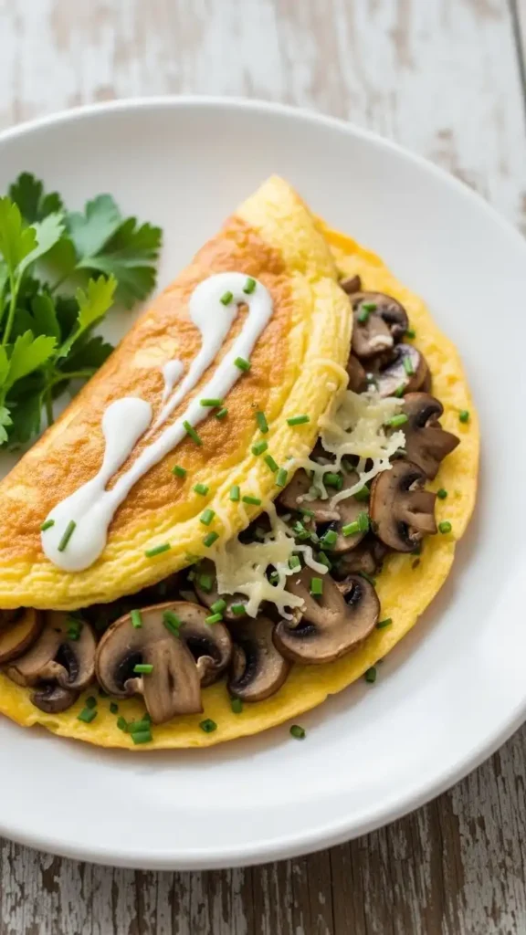 vegetarian-mushroom-omelette-recipe-easy-and-fast