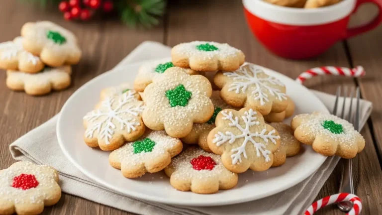 high-angle-shot-showing-crowded-plate-of-colorful-holiday-treats