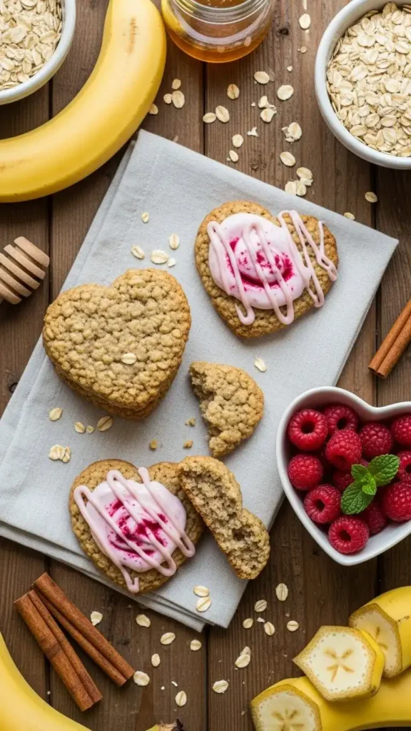 banana-oatmeal-heart-cookies