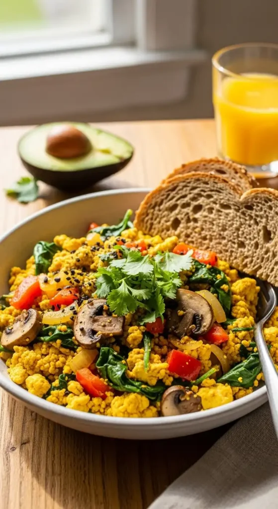 vegan-tofu-scramble-with-mushrooms