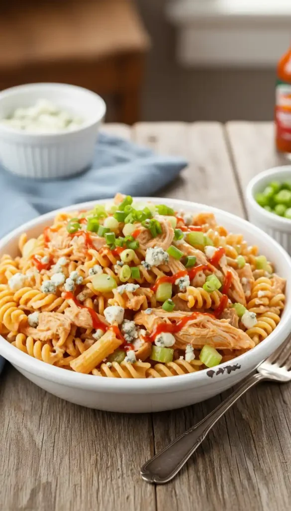 chicken-pasta-salad-recipe-with-buffalo-style-heat