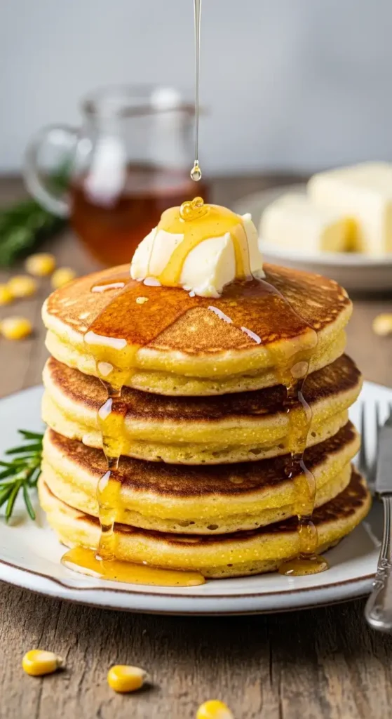 cornmeal-pancake-recipe-with-honey