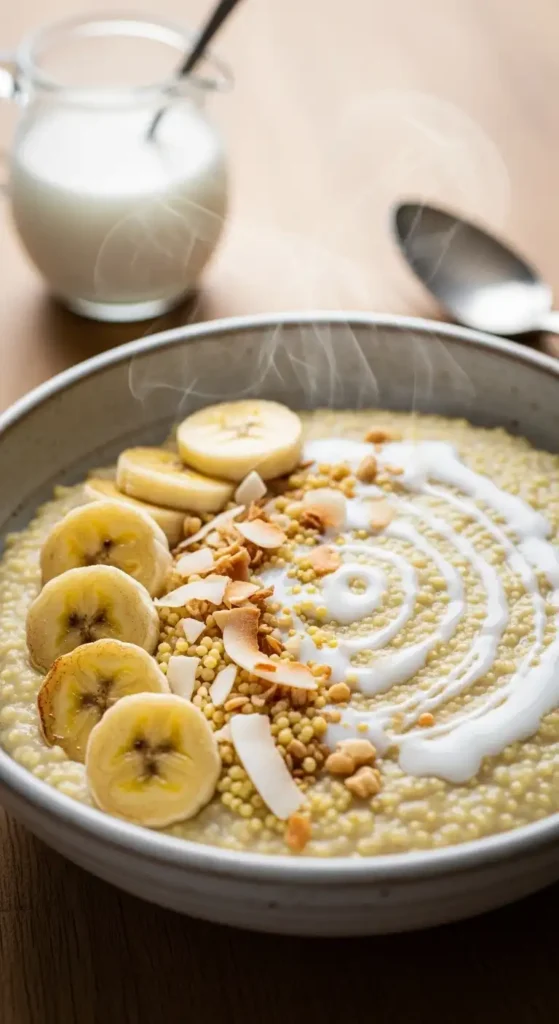 millet-porridge-with-banana-and-coconut-milk
