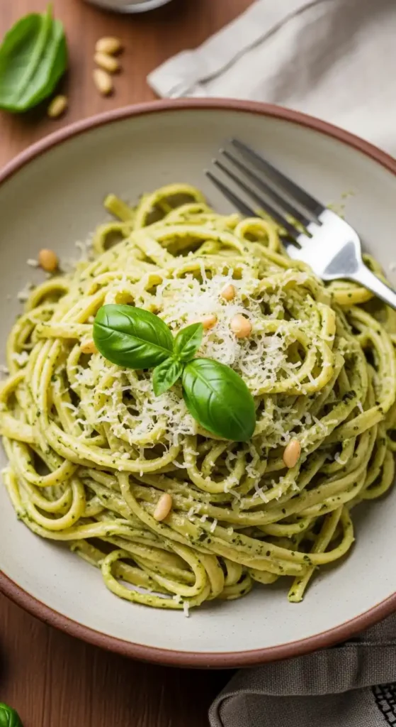 Pesto-Pasta-Recipe-with-Creamy-Alfredo-Fusion