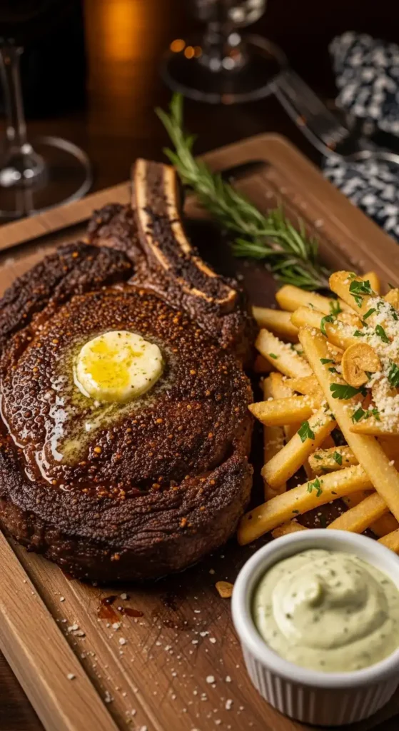 cajun-ribeye-steak-with-garlic-parmesan-fries