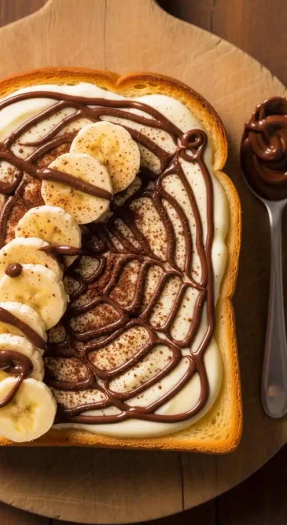 chocolate-banana-custard-yogurt-toast
