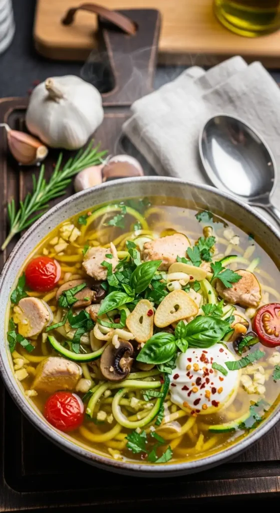 garlic-rich-keto-zucchini-noodle-soup-recipe