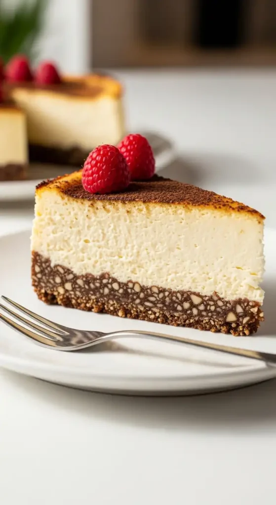 high-protein-cheesecake-slice