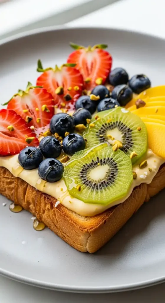 mixed-fruit-custard-yogurt-toast