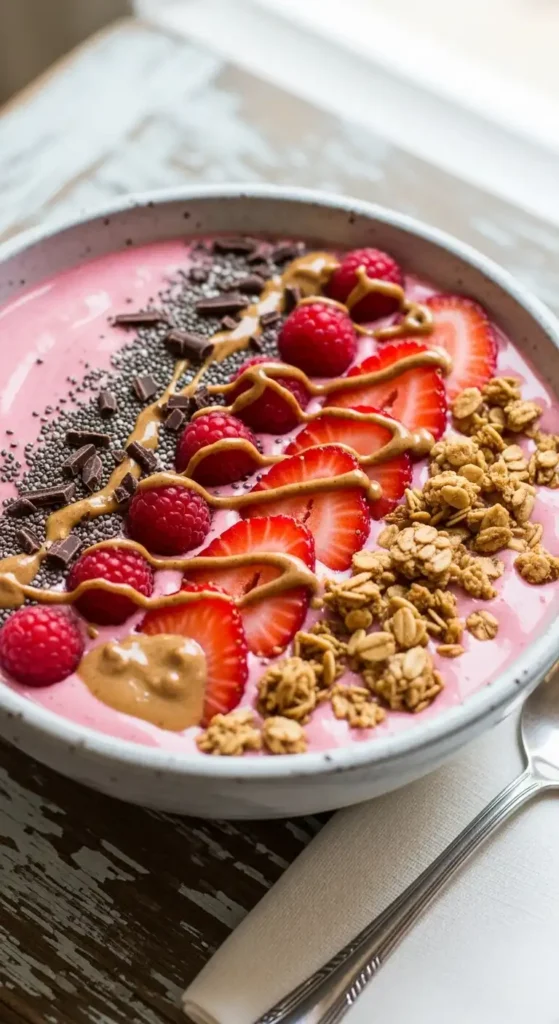 strawberry-protein-smoothie-bowl