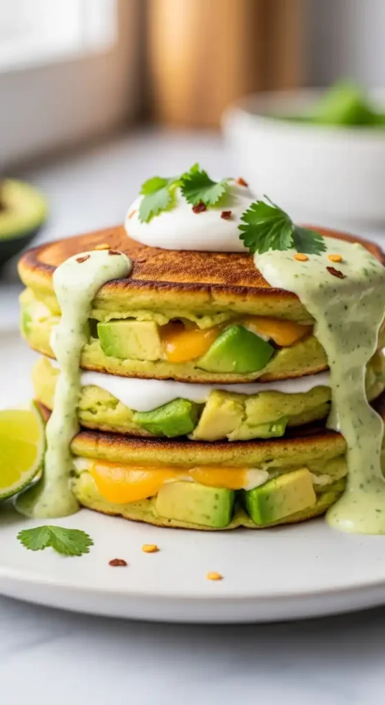 avocado-and-cheddar-pancakes