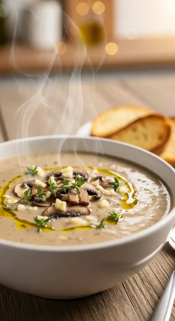 garlic-keto-creamy-mushroom-soup