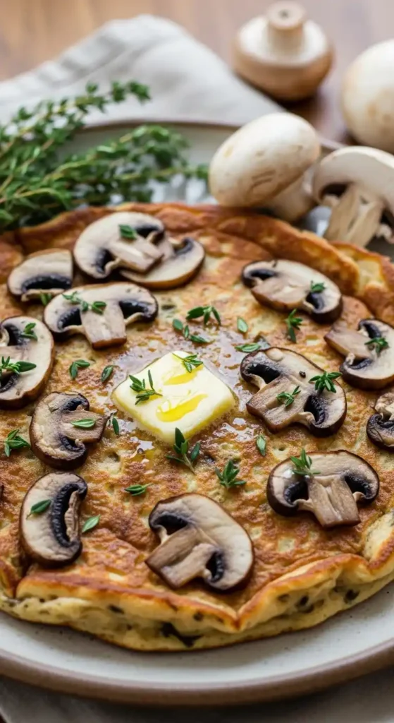 mushroom-and-thyme-pancakes
