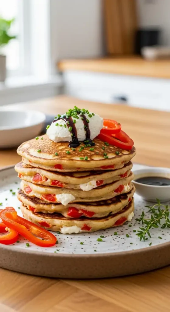 red-pepper-and-goat-cheese-pancakes