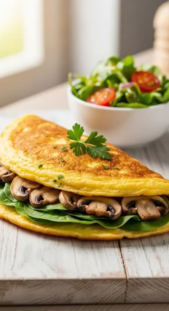 spinach-and-mushroom-omelet