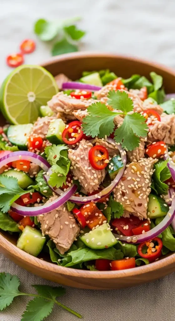 sweet-spicy-tuna-salad-without-mayonnaise