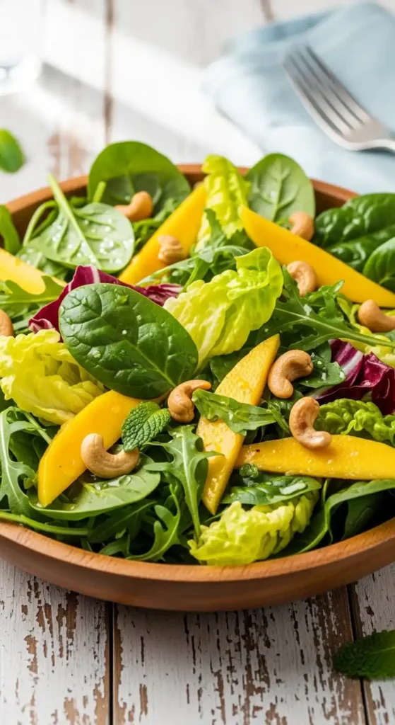mixed-greens-with-mango-and-cashews