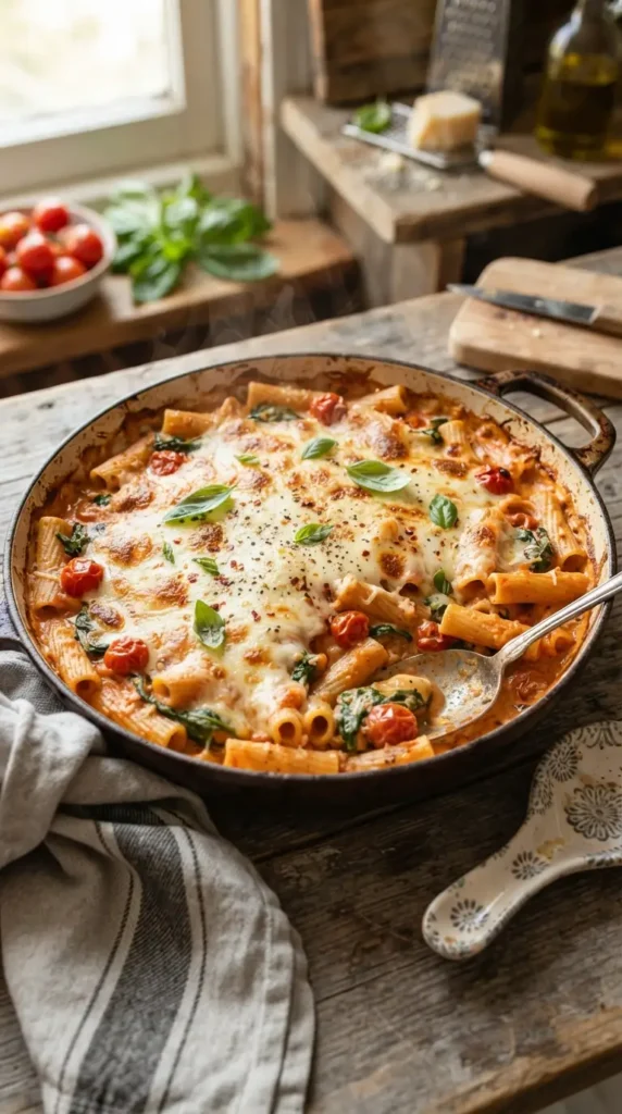 baked-spinach-tomato-pasta