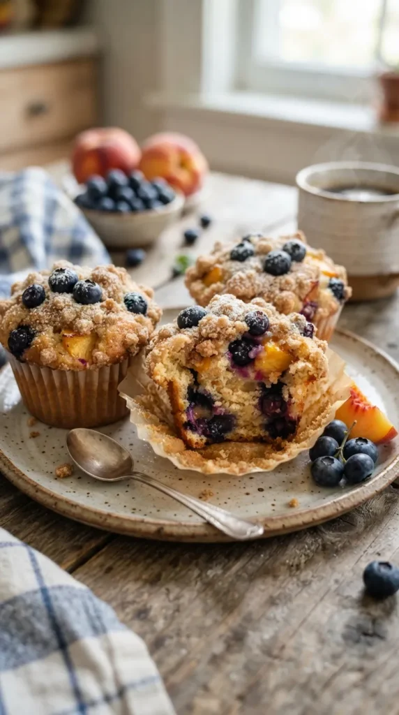 peach-blueberry-muffins